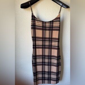 Plaid Spaghetti Strap Dress